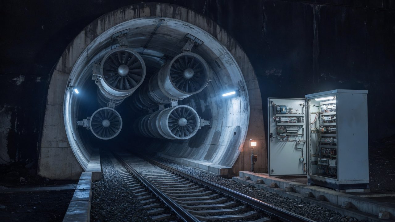 Rail tunnel ventilation